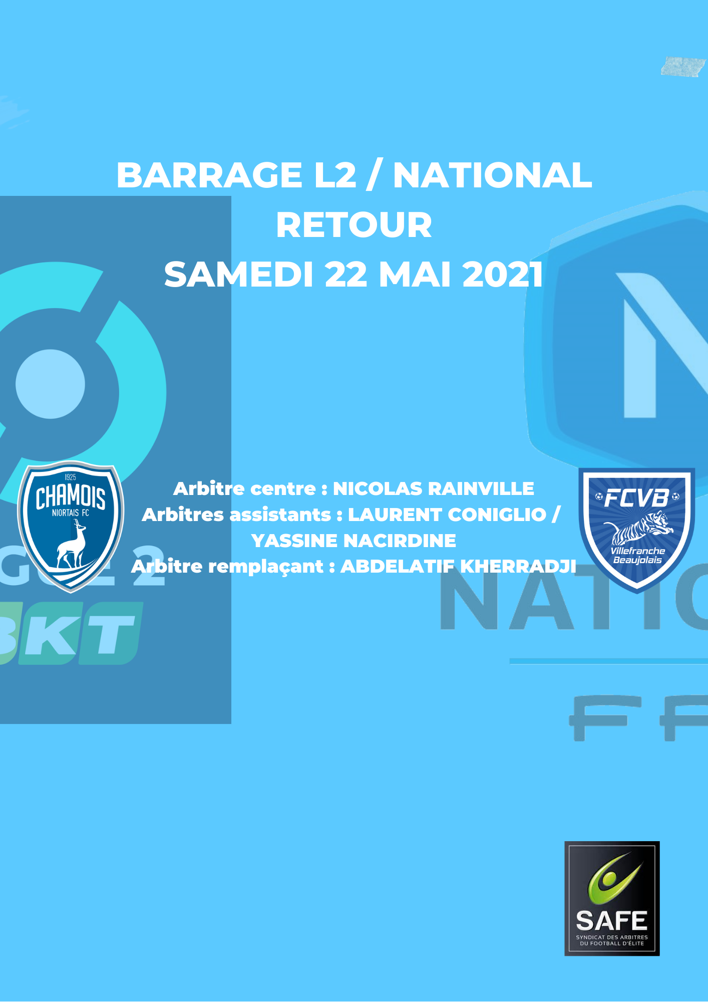 Désignations Barrages Retour National - Ligue 2